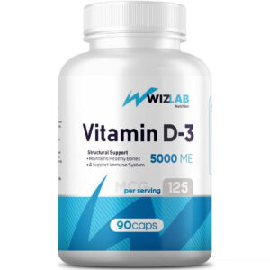 D3 125 мкг (5000 IU) от WizLab Nutrition — мощная добавка для укрепления костей, иммунитета и общего тонуса.