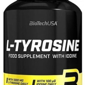 L-Тирозин (L-Tyrosine от BiotechUSA) — это пищевая добавка, содержащая аминокислоту L-тирозин и йод, необходимые для нормального функционирования щитовидной железы.