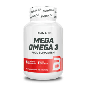 Мега Омега-3 (Mega Omega 3 от BiotechUSA)  — это пищевая добавка в форме мягких капсул, каждая из которых содержит 1000 мг рыбьего жира с высоким содержанием омега-3 жирных кислот.