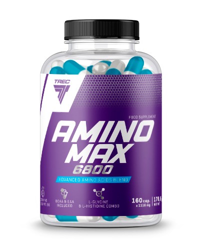 Аминокислотный комплекс Amino Max 6800 от Trec Nutrition (160 капсул) - Купить в Минске – фото товара Аминокислотный комплекс Amino Max 6800 от Trec Nutrition (160 капсул) - Купить в Минске – спортивное питание ProGym