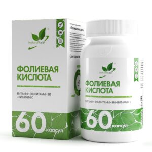 Фолиевая кислота Naturalsupp, 60 капс. - Купить в Минске – спортивное питание ProGym